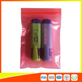 中国 ピンク色の帯電防止プラスチック ジッパー ロック包装袋の再販可能空気堅く サプライヤー