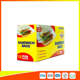中国 食品等級プラスチック明確な再生利用できるサンドイッチ袋、ジッパーが付いている再使用可能な袋 サプライヤー