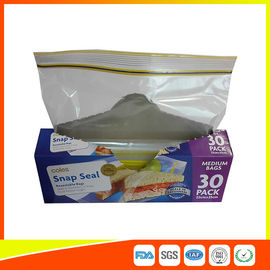 中国 スーパーマーケットの再利用可能のプラスチック明確なサンドイッチはジッパーの上22 * 25cmを袋に入れます サプライヤー