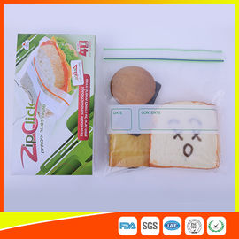 中国 食糧Stroageプラスチック サンドイッチ袋LDPEは/スーパーマーケットのための貯蔵袋のファスナーを締めます サプライヤー