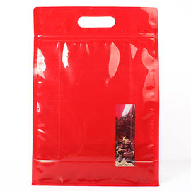 中国 赤い色はポテトのクラッカーのためのZiplock袋の食品等級材料を立てます サプライヤー